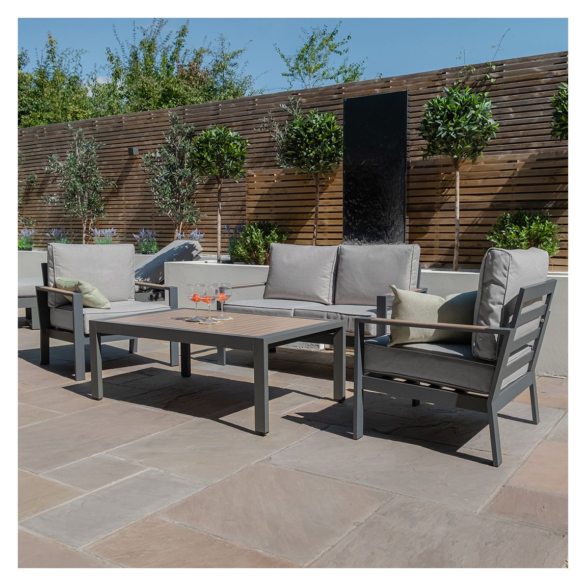Vancouver 2 Seat Sofa Set - Dove Grey main product photo