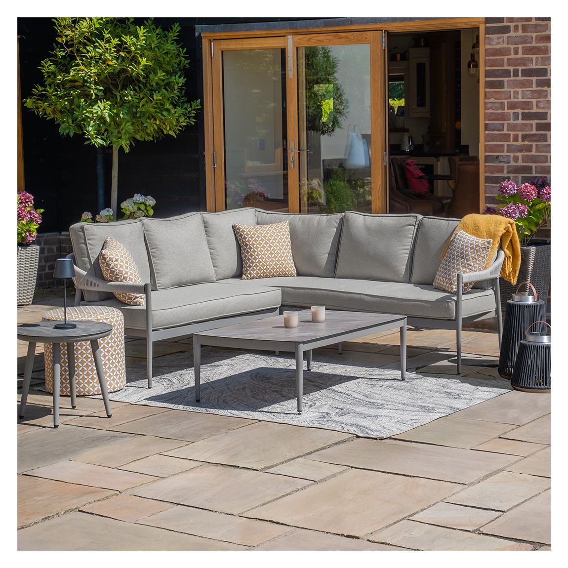 Florence Small Corner Sofa Set - Cool Linen main product photo