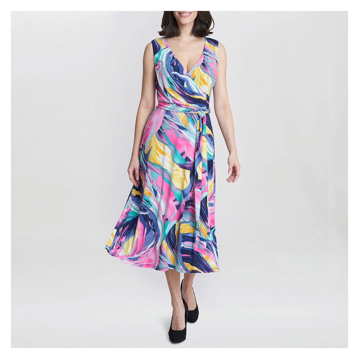 Multi Anastacia Fit & Flare Midi Dress main product photo