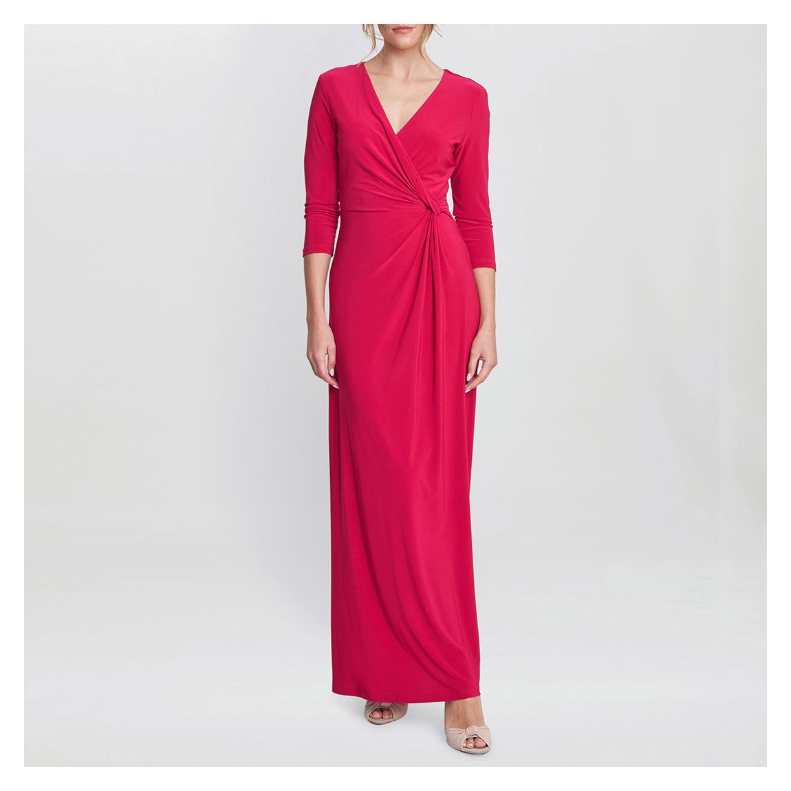 Fuschia Celine Wrap Maxi Dress main product photo