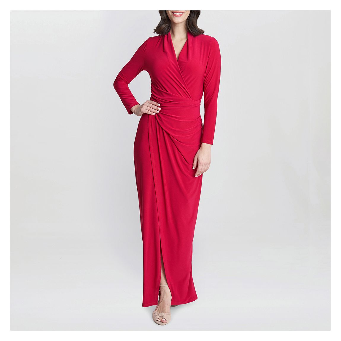 Fuschia Hilary Wrap Maxi Dress main product photo