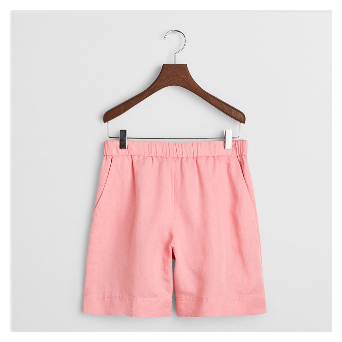 Pink Linen Blend Pull On Shorts main product photo