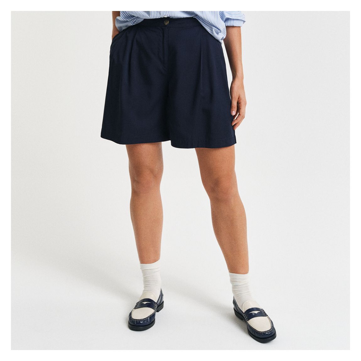 Navy Fluid Shorts main product photo
