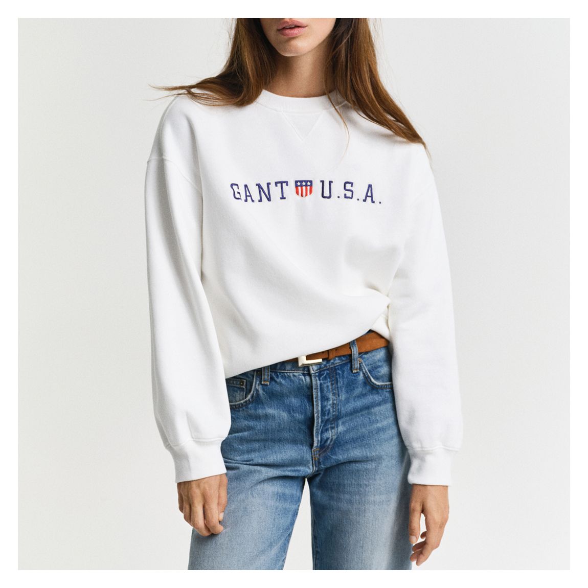 White Shield Usa Cotton Sweatshirt main product photo