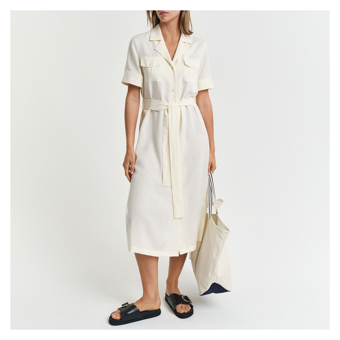 Cream Pocket Dress main product photo