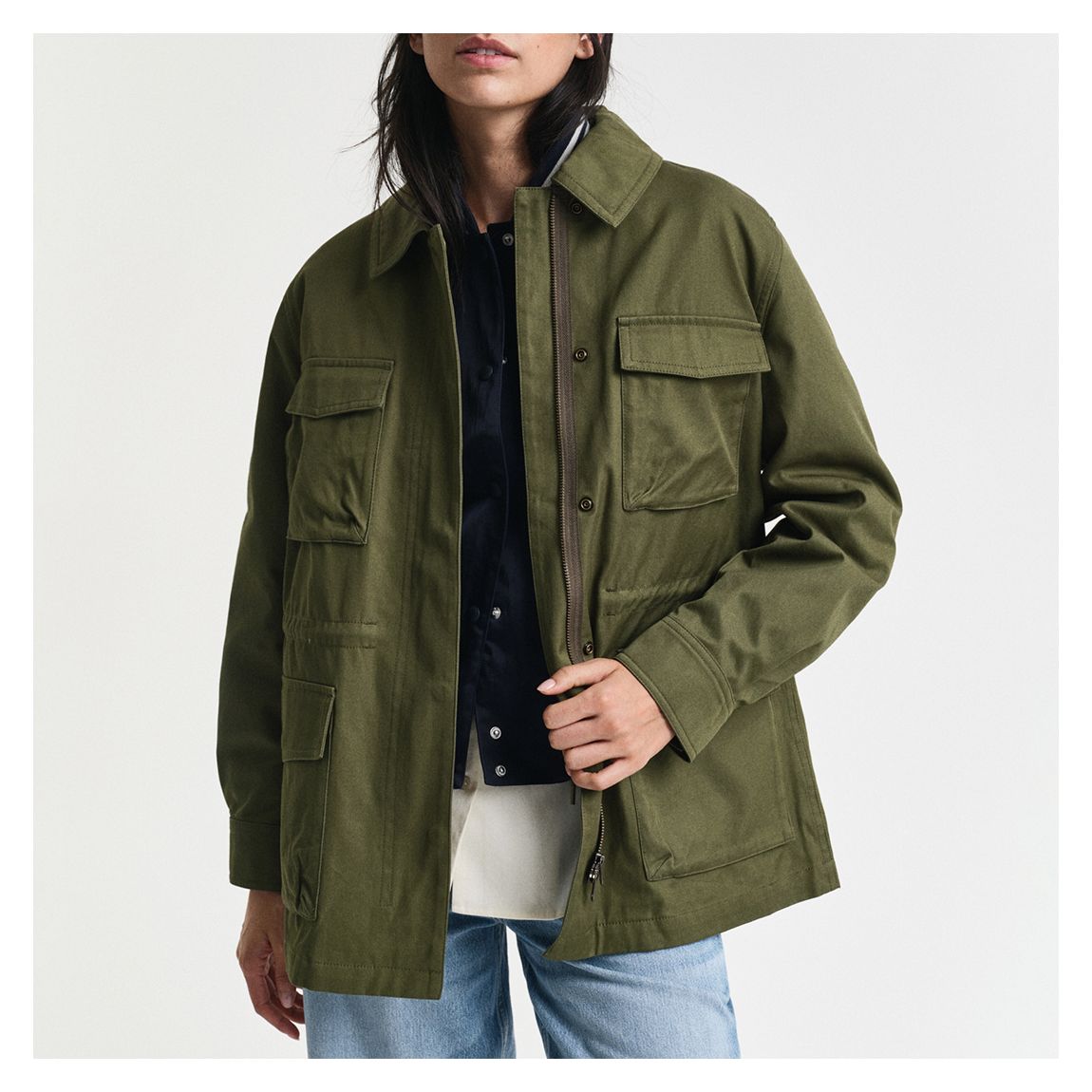 Khaki Field Cotton Jacket main product photo