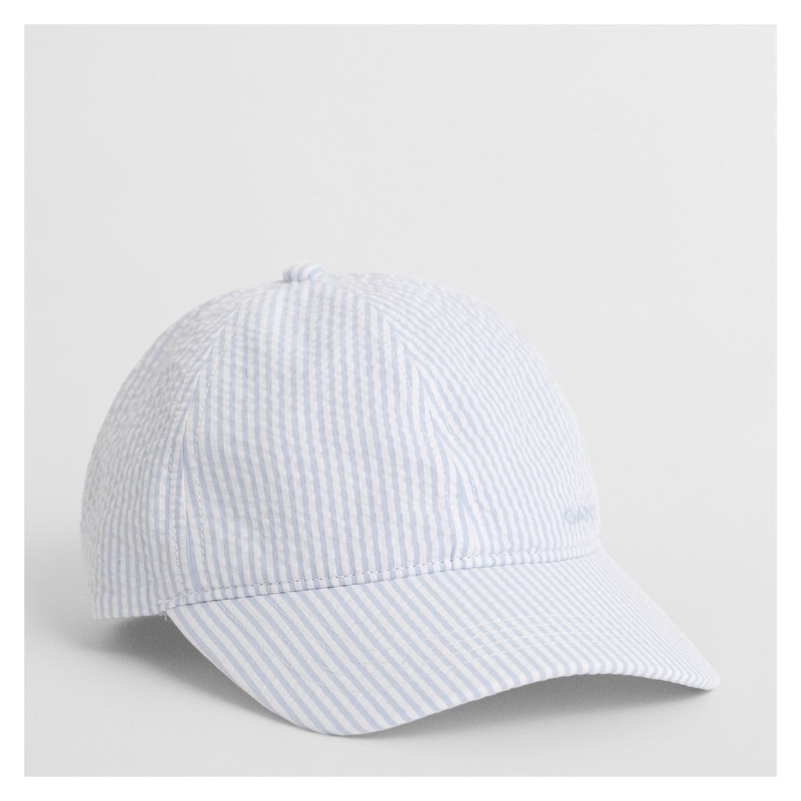 Blue/ White Striped Seersucker Cap main product photo