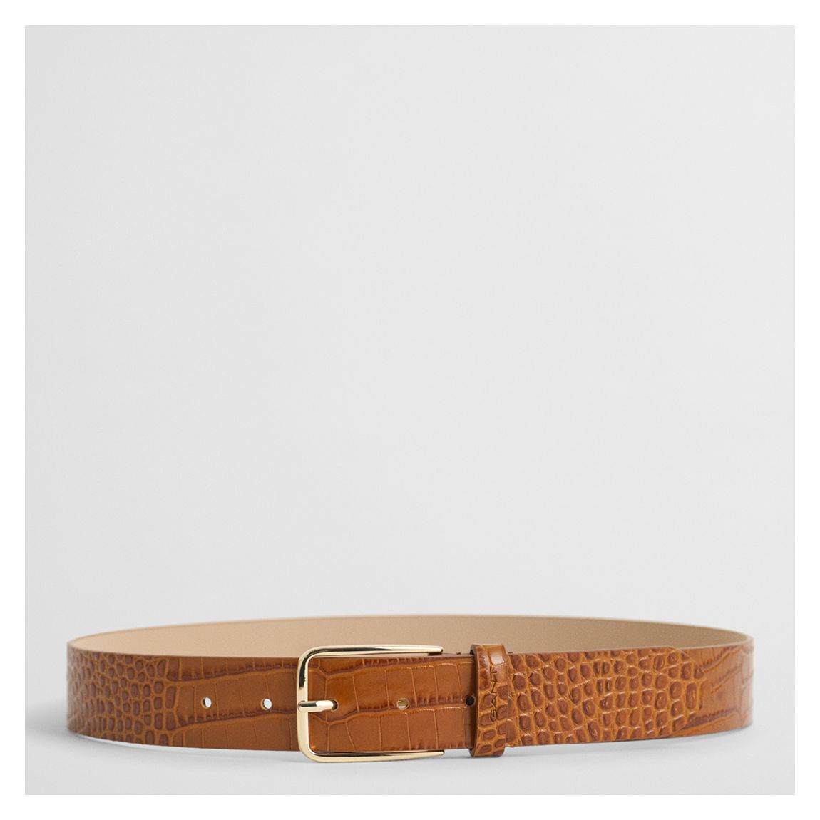 Brown Croco Leather Waist Belt main product photo