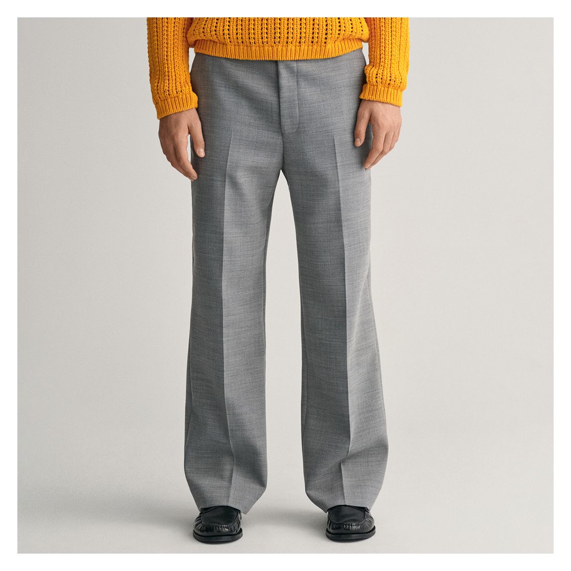 Grey Relaxed Crepe Suit Pant main product photo