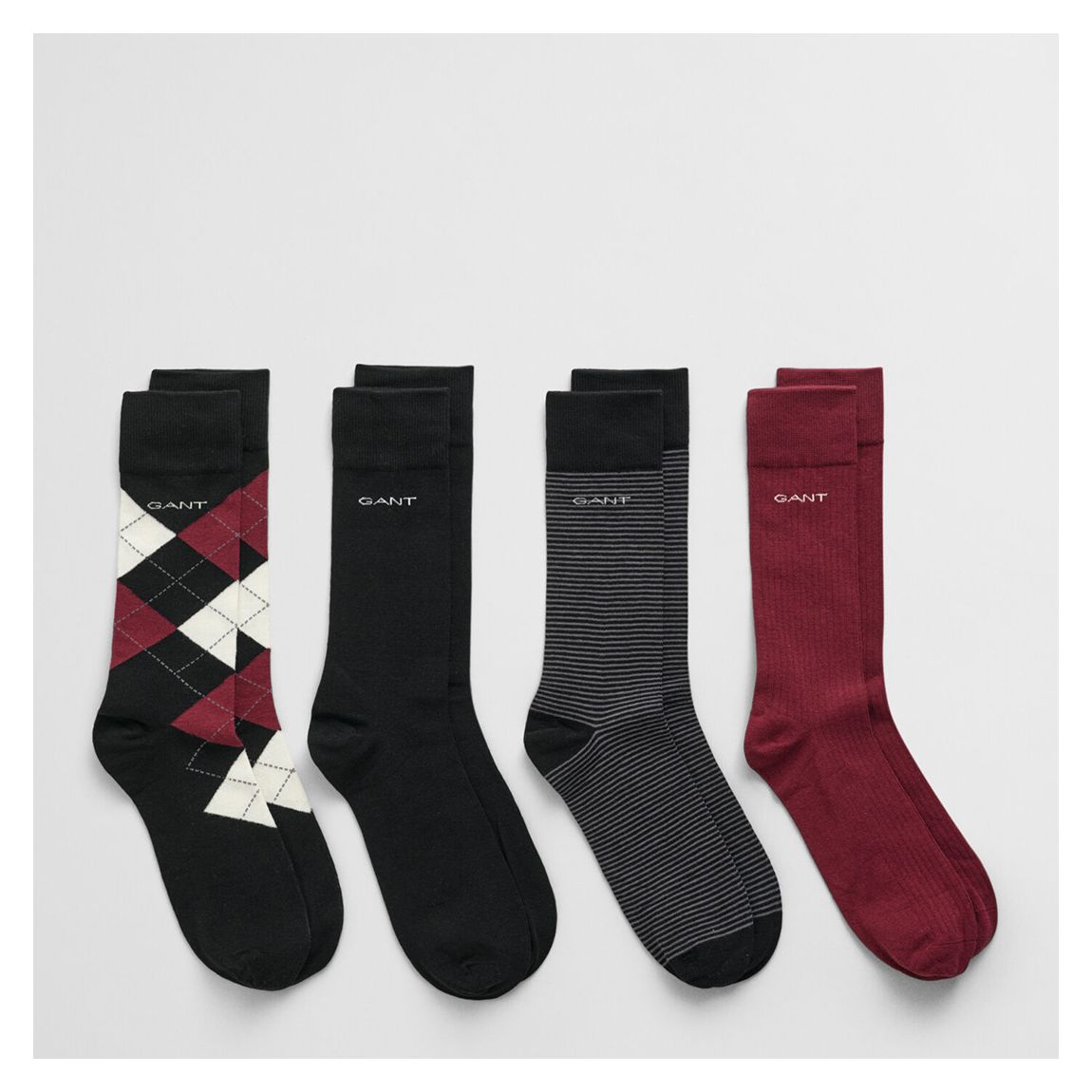 Multi Argyle/Stripe/Solid Socks 4-Pack main product photo