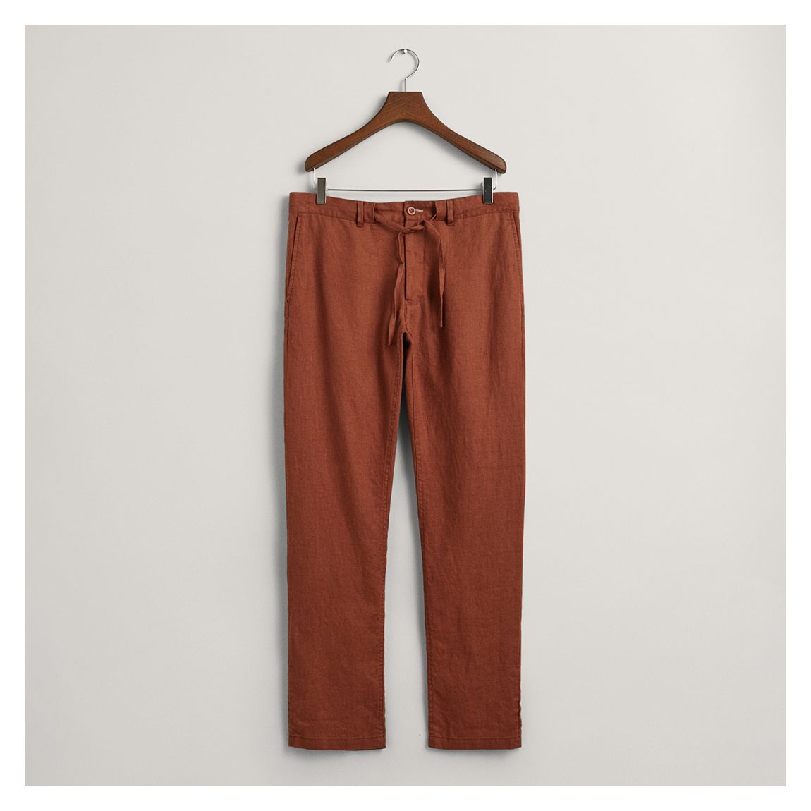 Green Relaxed Linen Drawstring Trouser main product photo