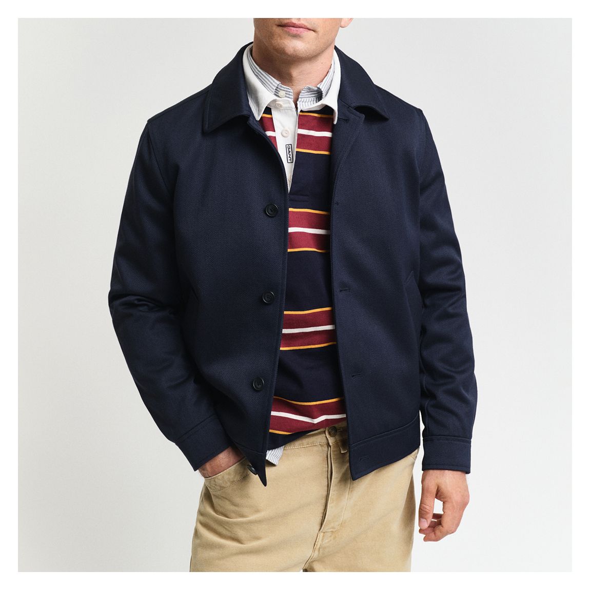 Navy Wool Twill Jacket main product photo