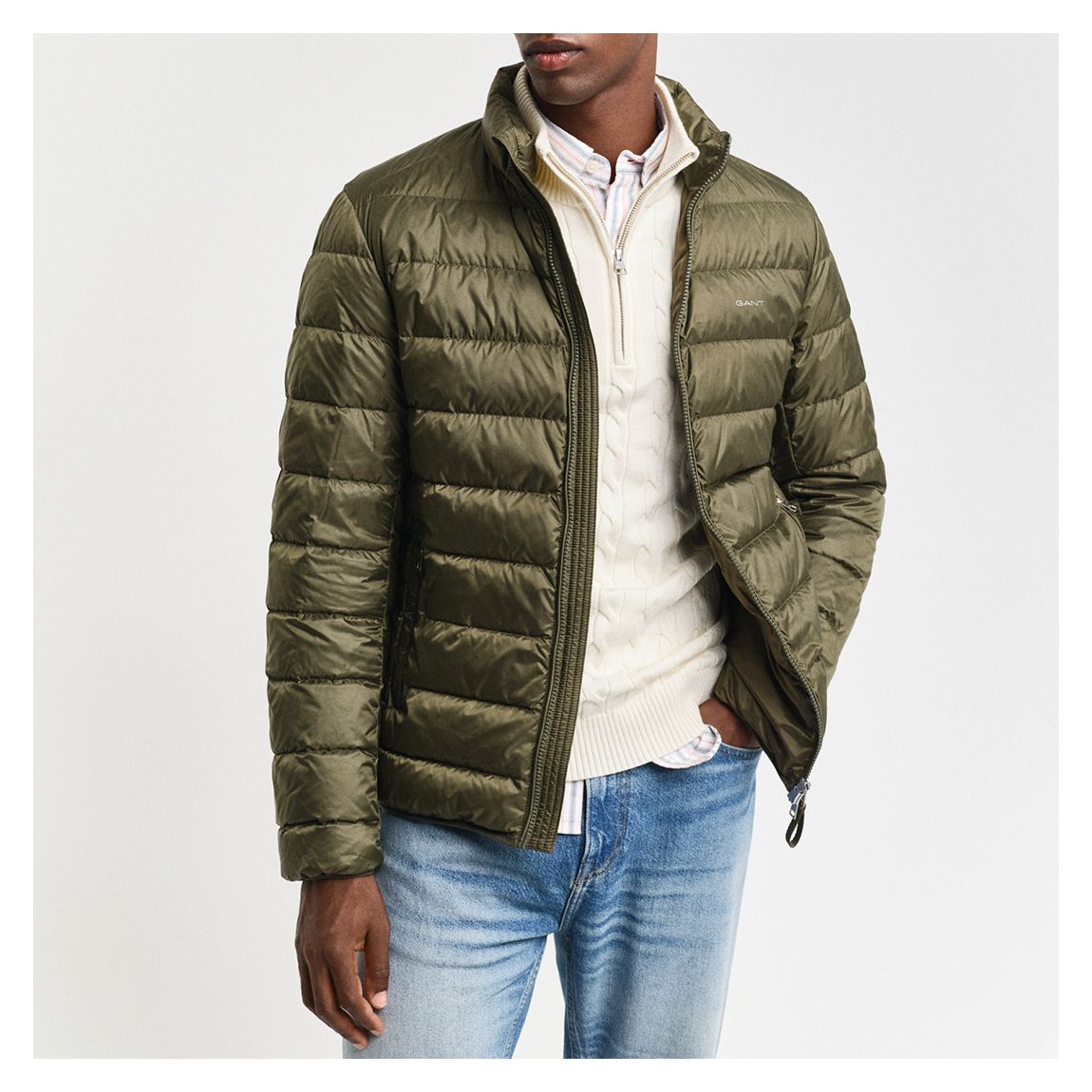 Khaki Light Down Jacket main product photo