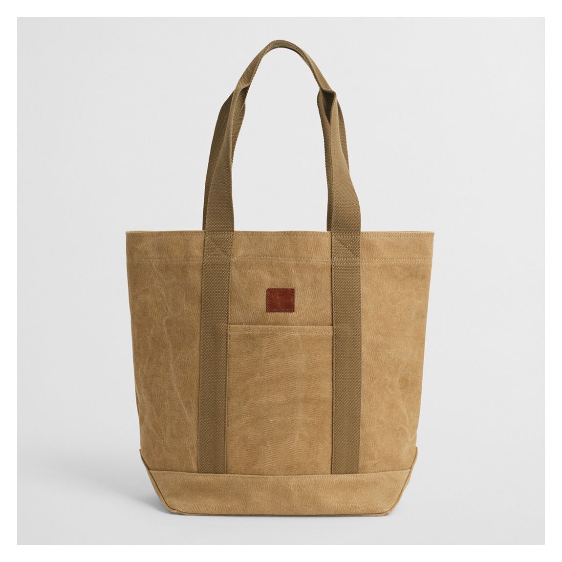 Camel Washed Canvas Tote Bag main product photo