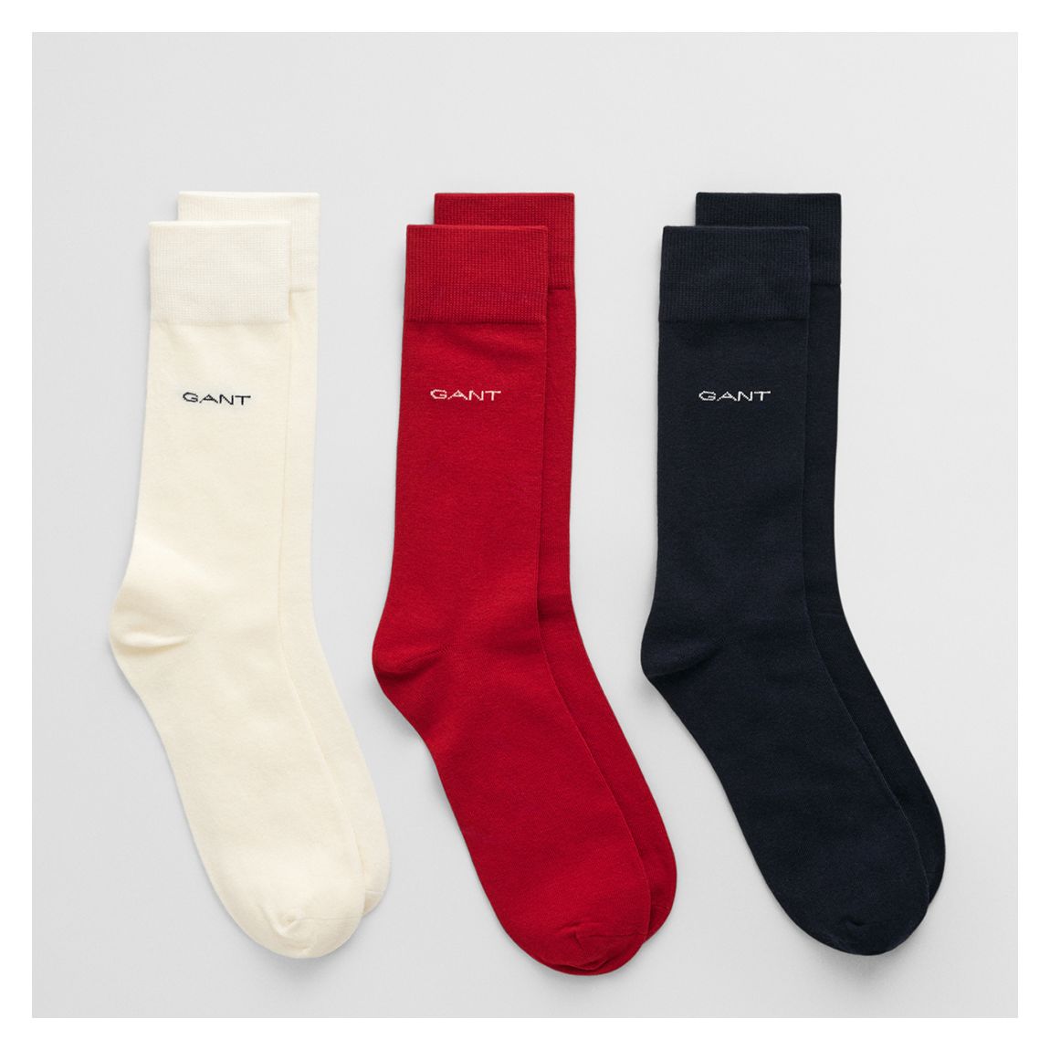 Red/Navy Soft Cotton Socks 3-Pack main product photo