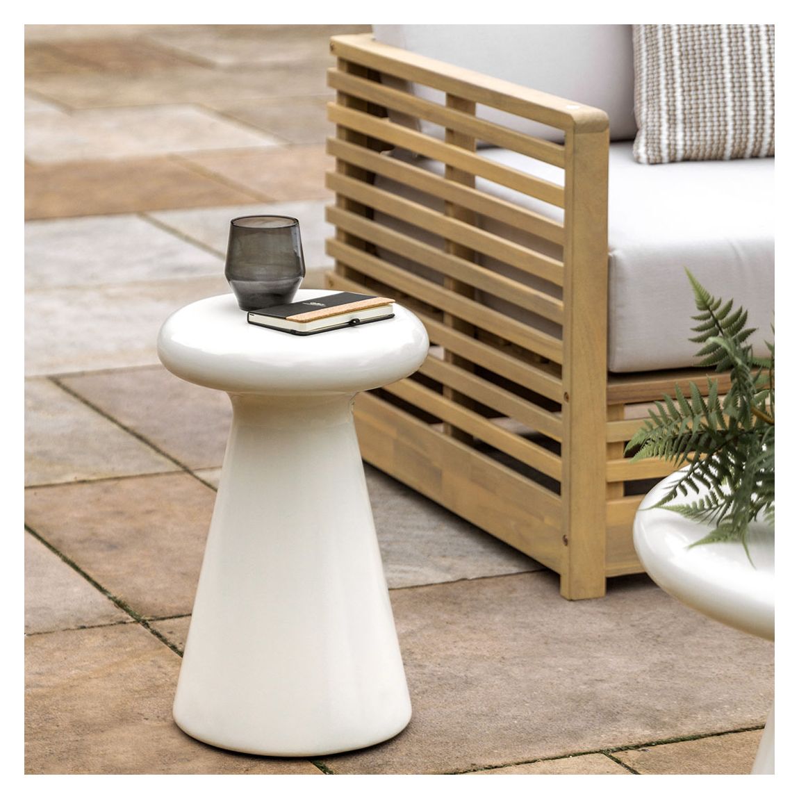 Naro Side Table Cream 300x300x460mm main product photo