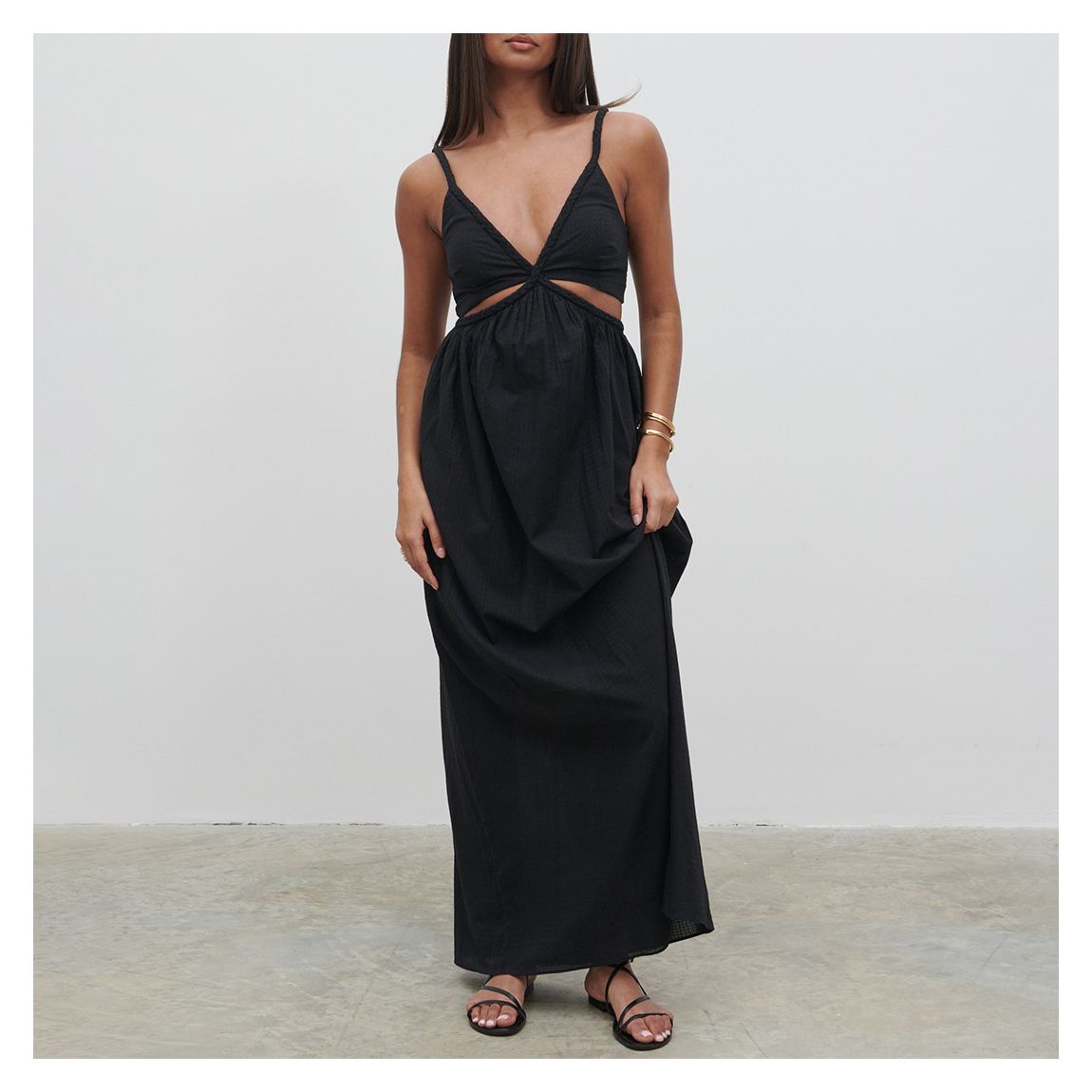 Black Ramona Cut Out Maxi Dress main product photo
