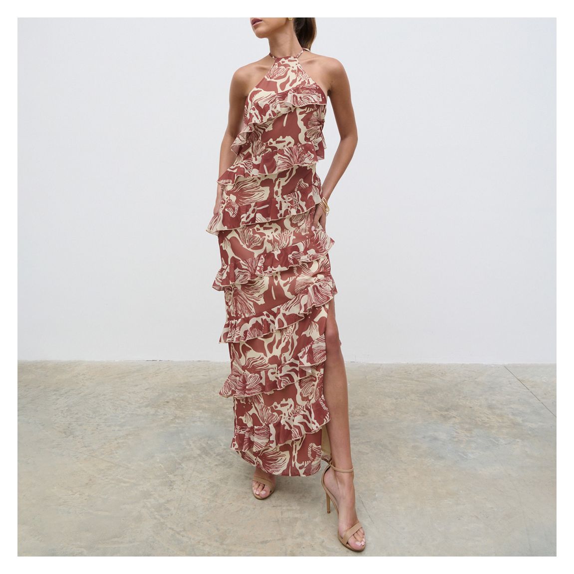 Katy Ruffle Maxi Dress main product photo
