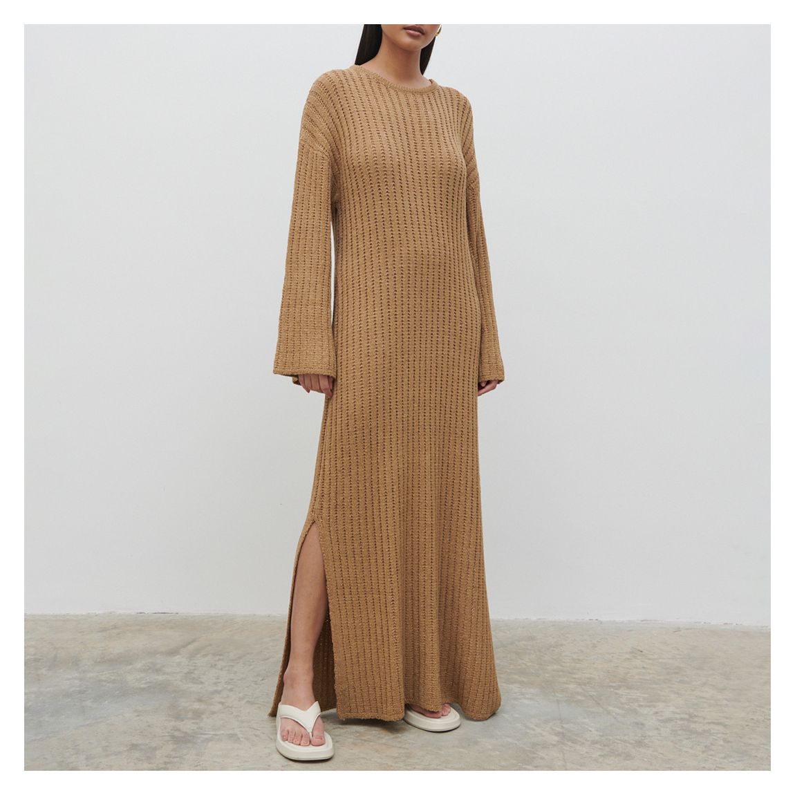 Camel Eleanor Knit Maxi Dress main product photo