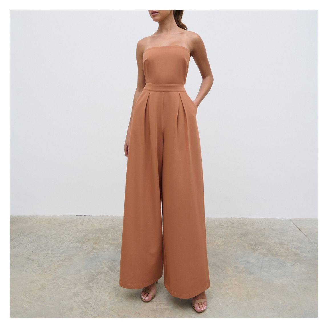 Terracotta Campbell Bandeau Jumpsuit main product photo