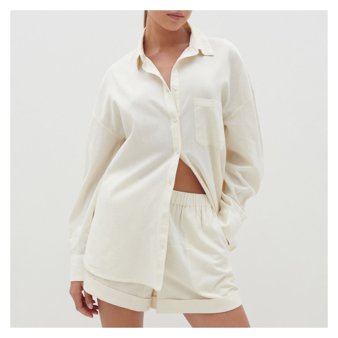 Ivory Emery Boxy Shirt main product photo