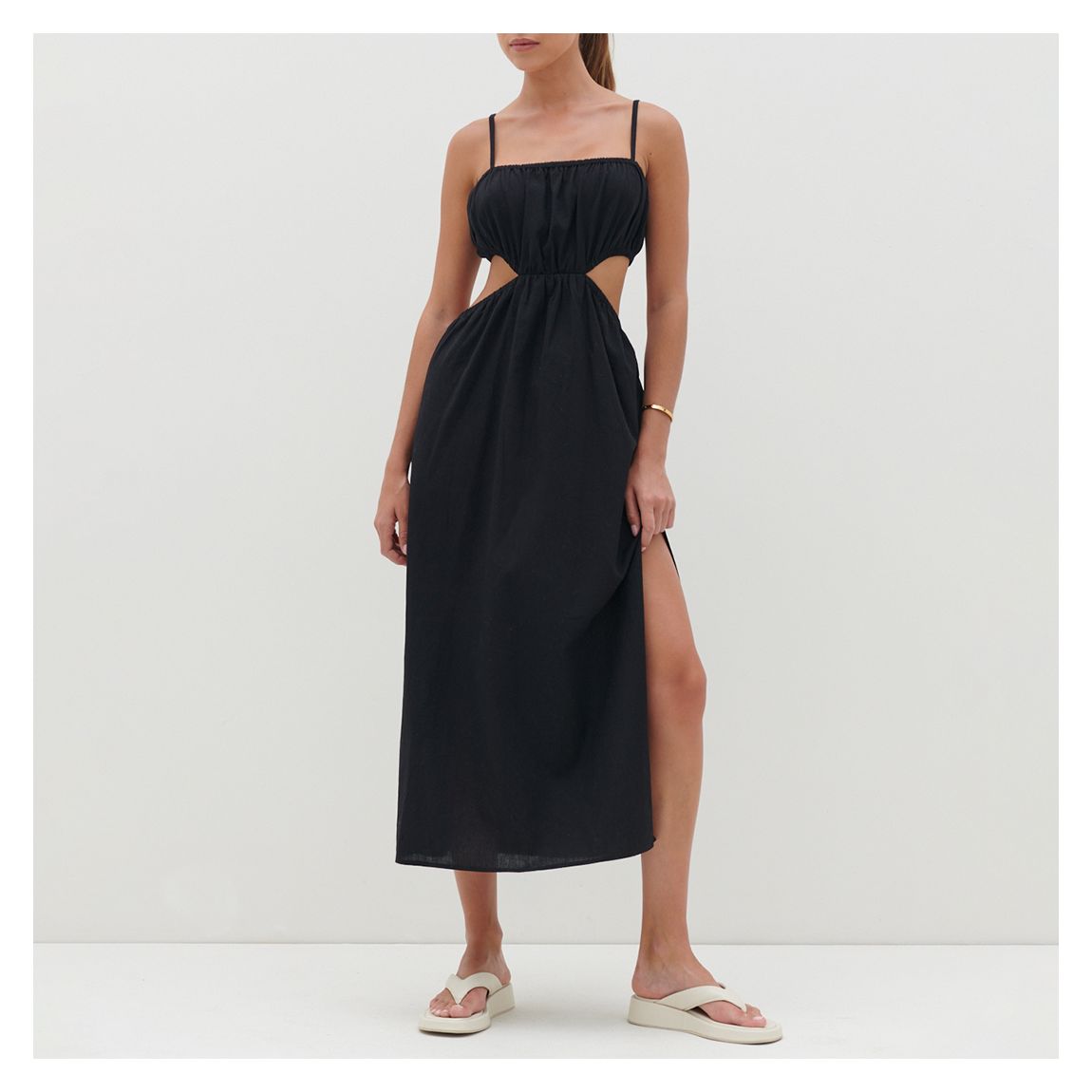 Black Artie Cut Out Midaxi Dress main product photo