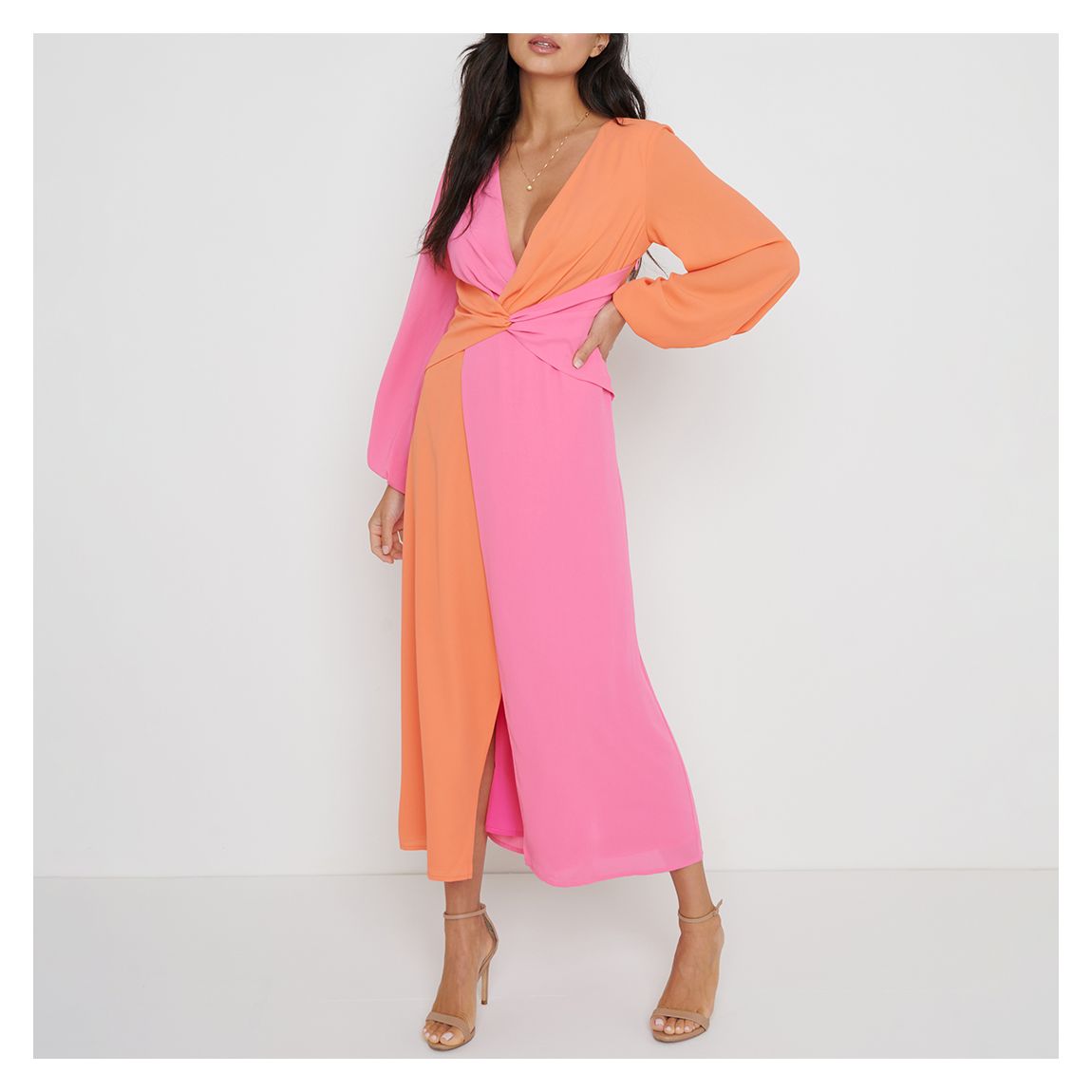 Frieda Knot Contrast Dress main product photo