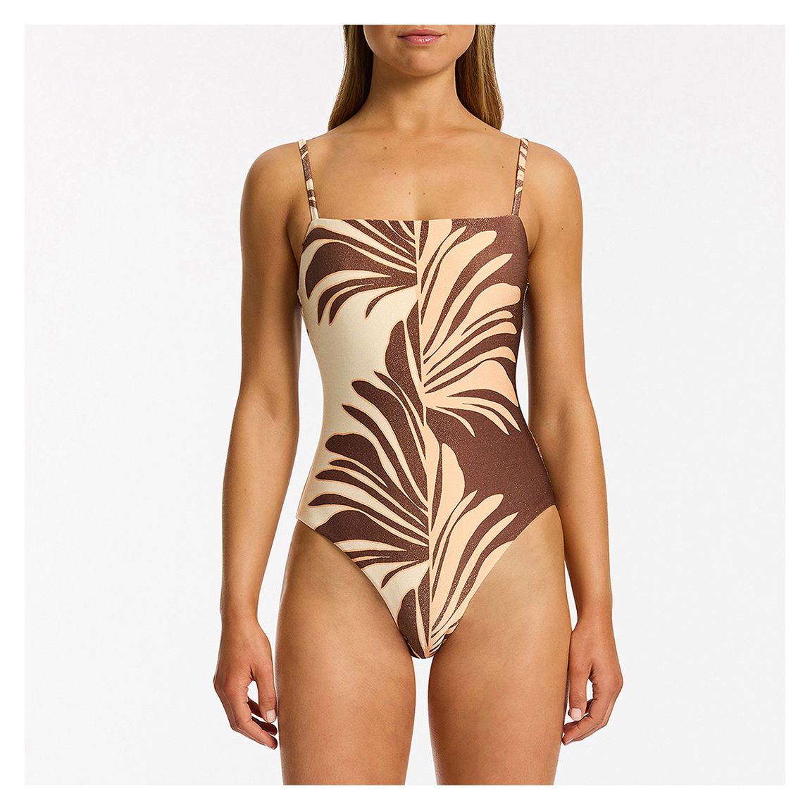 Chocolate Minimal Tank Swimsuit main product photo