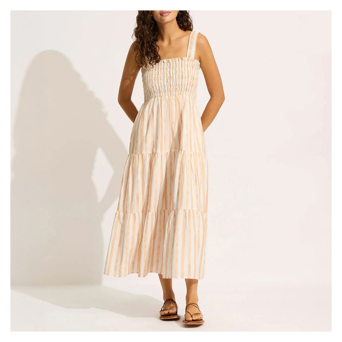 Ecru Faithful Midi Dress main product photo