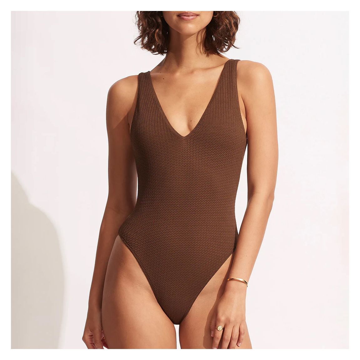 Tiramisu Deep V-Neck One Piece main product photo