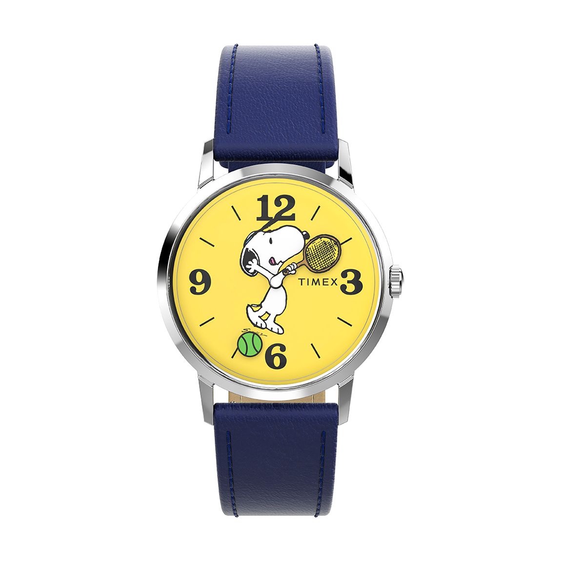 Men's Marlin Hand Wind Snoopy Tennis Sst Yellow Dial And Blue Strap main product photo