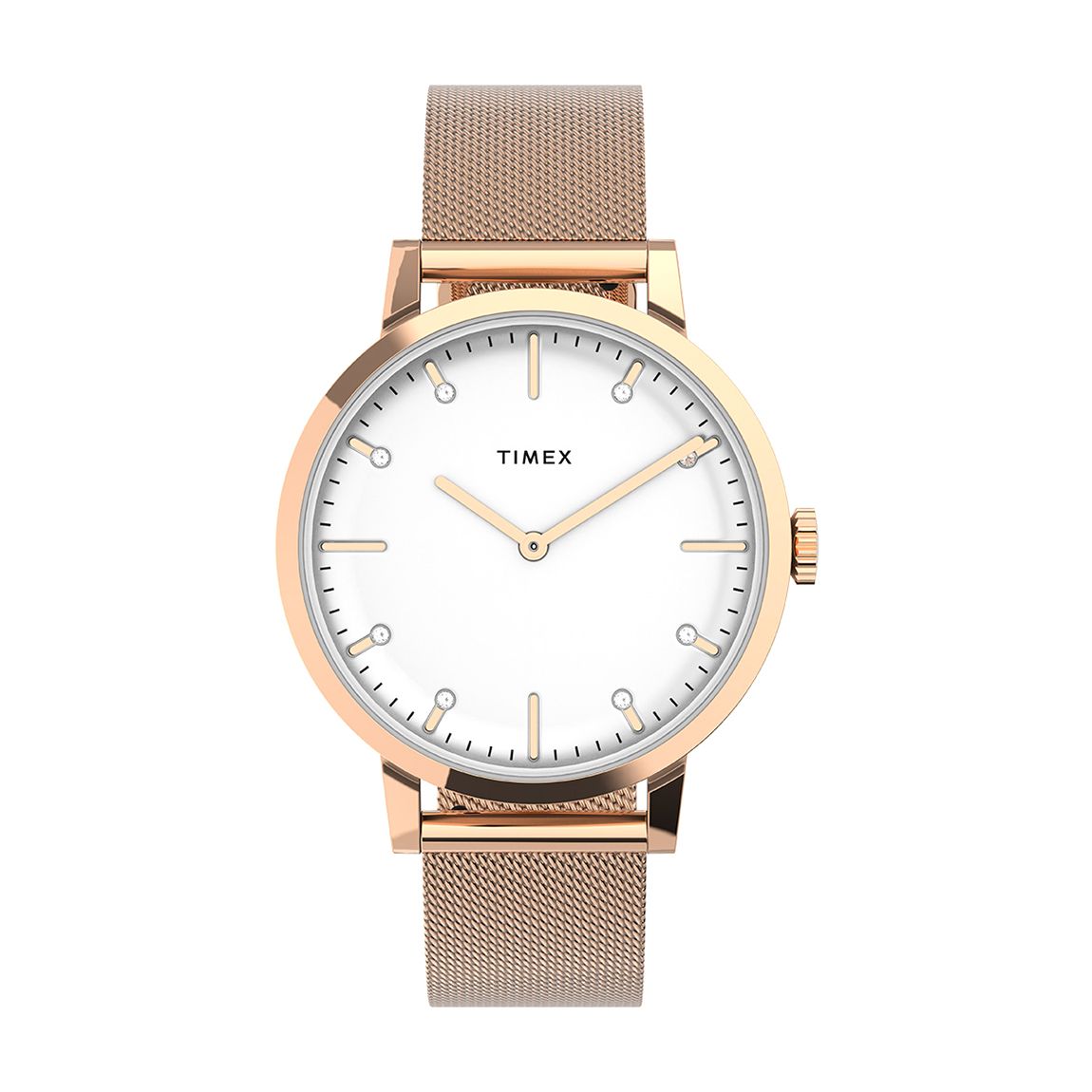 Women's Midtown Rose Gold Tone Case And Bracelet With Silver Dial main product photo