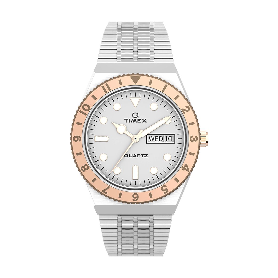 Women's Q Silver Dial Rose Gold Two Tone With Sst Bracelet main product photo