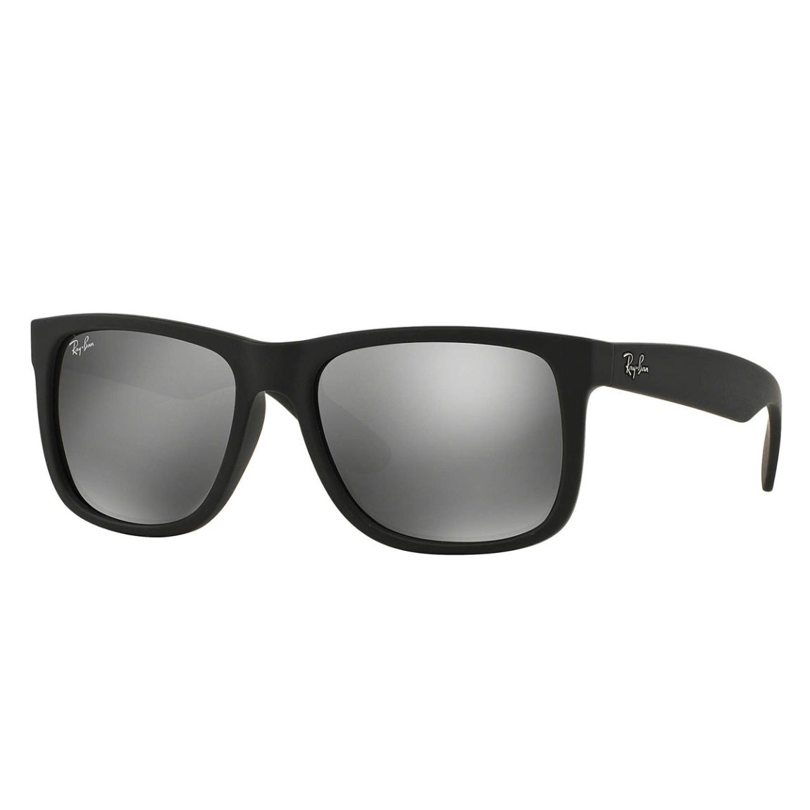 Ray-Ban Rectangle Mens Black Gray Mirrored Justin 4165 Sunglasses main product photo