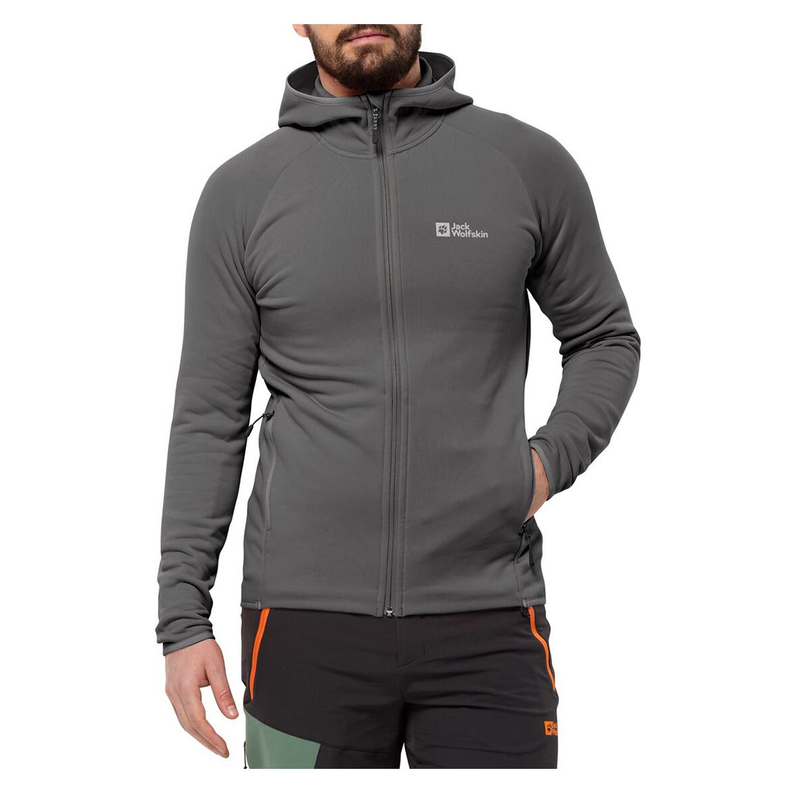 Charcoal Baiselberg Hooded Fleece Jacket main product photo