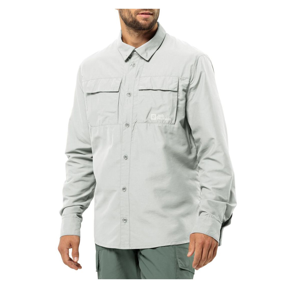 Light Grey Barrier Long Sleeve Shirt main product photo