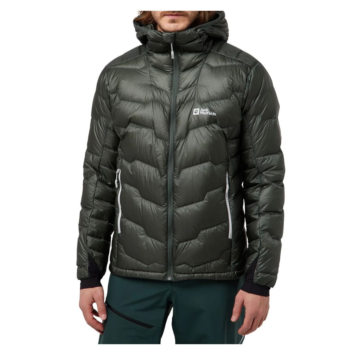 Slate Green Alpspitze Hooded Down Jacket main product photo