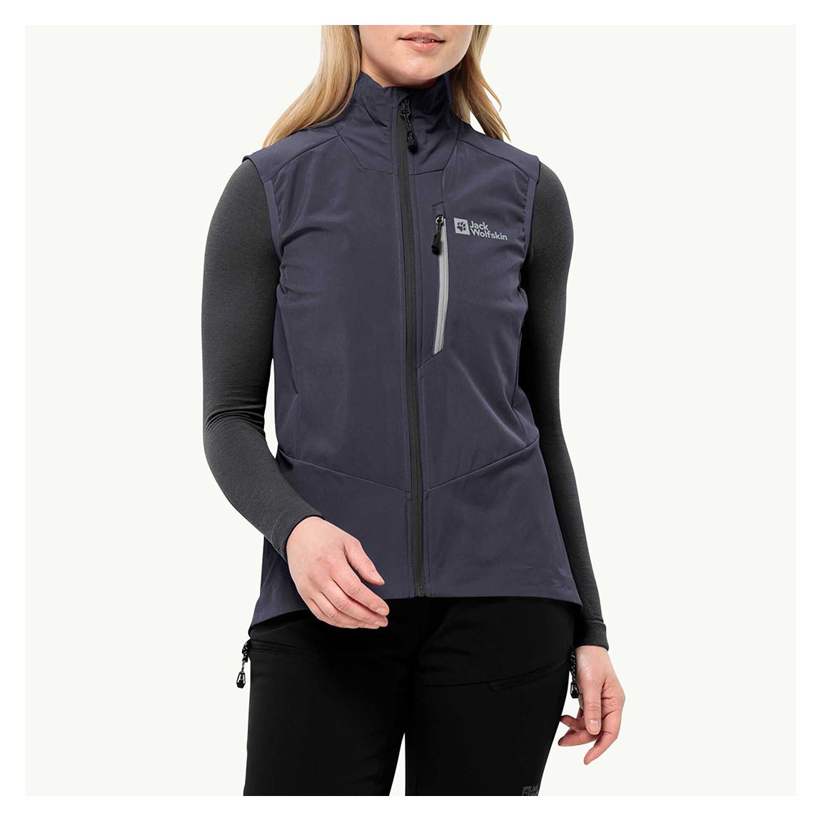 Charcoal Alpspitze Softshell Gilet main product photo