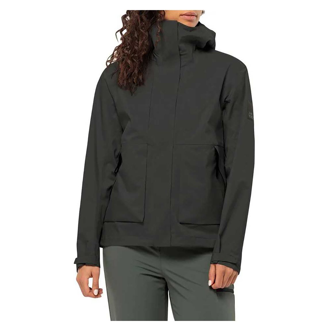 Black Wandermood Hardshell Rain Jacket main product photo