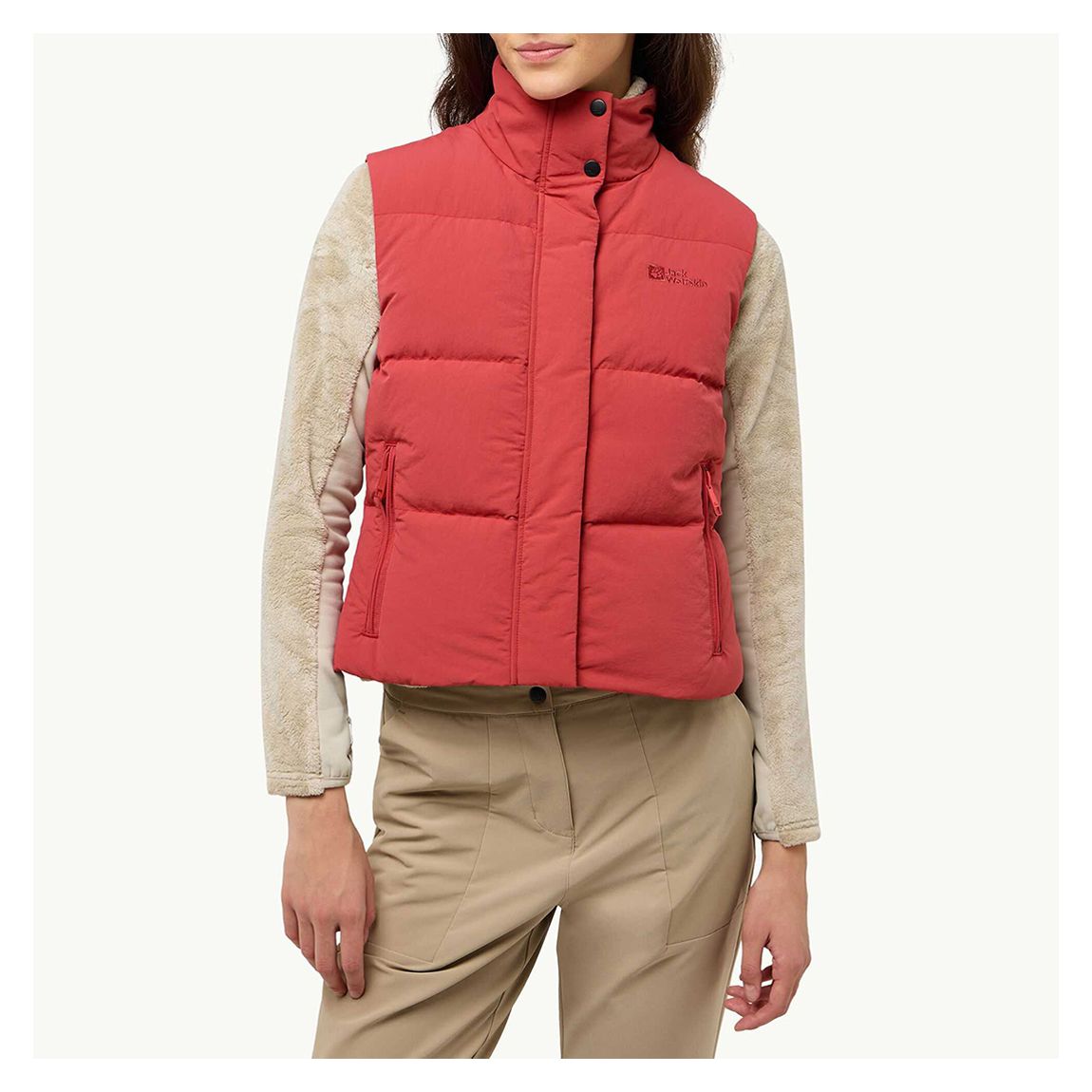 Soft Red Nordlicht Down Gilet main product photo