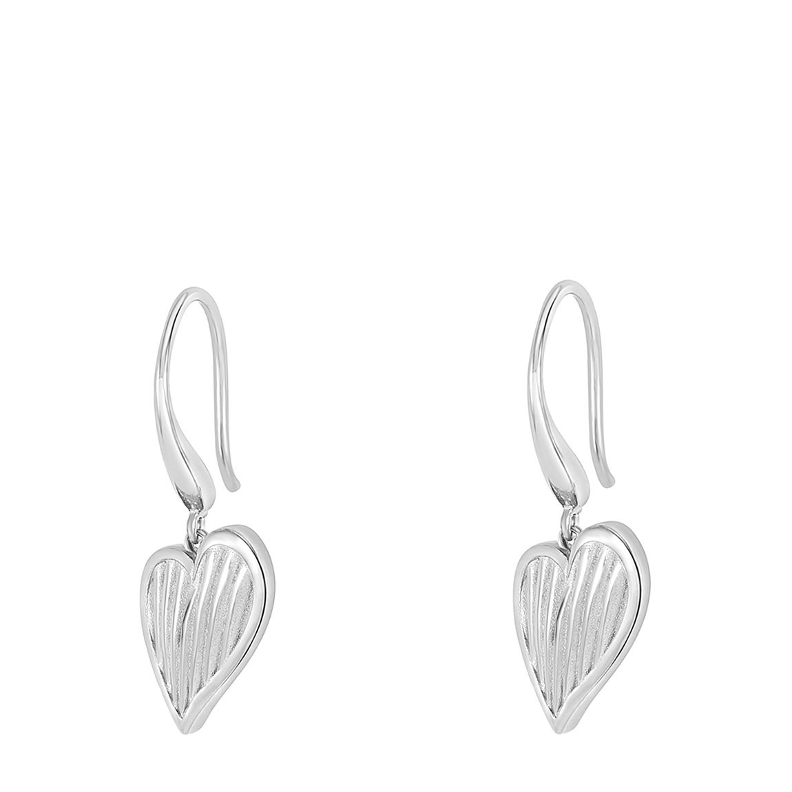 Silver Humbug Heart Drop Earrings main product photo