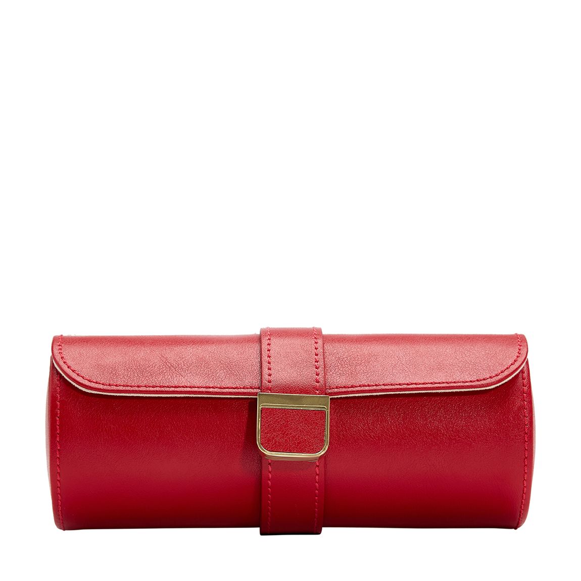 Red Palermo Double Watch Roll with Jewelry Pouch main product photo