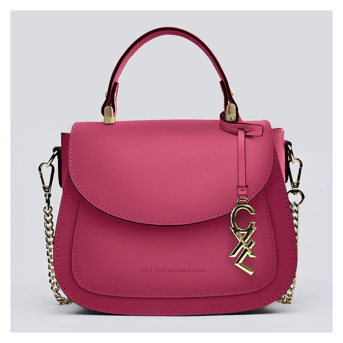 Pink Leather Handbag Haussmann main product photo