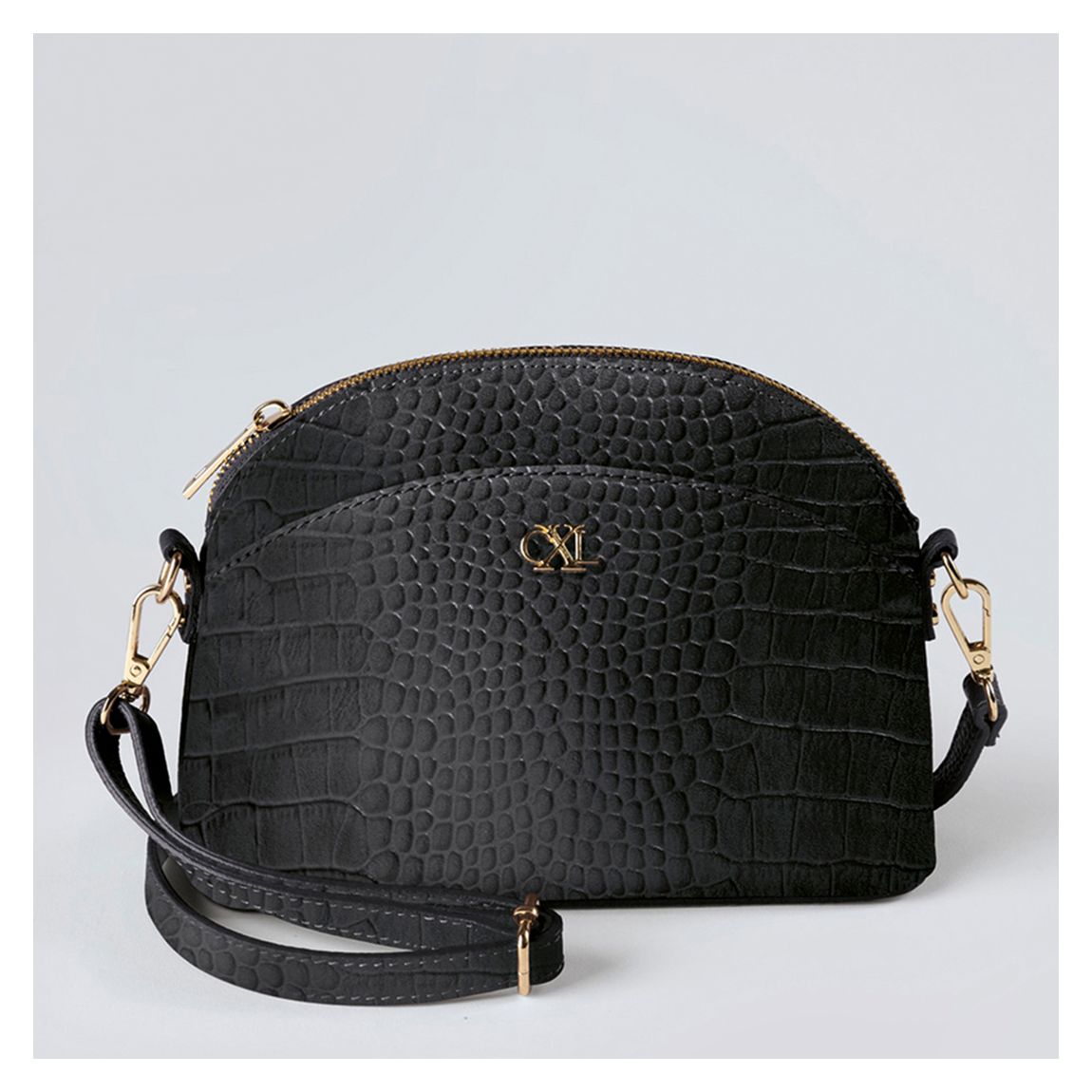 Black Croco Leather Crossbody Bag Malesherbes main product photo