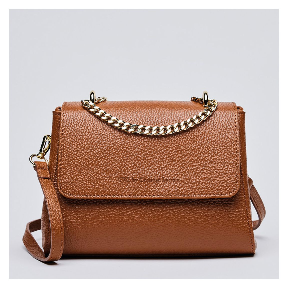 Cognac Leather Crossbody Bag Cremieux main product photo