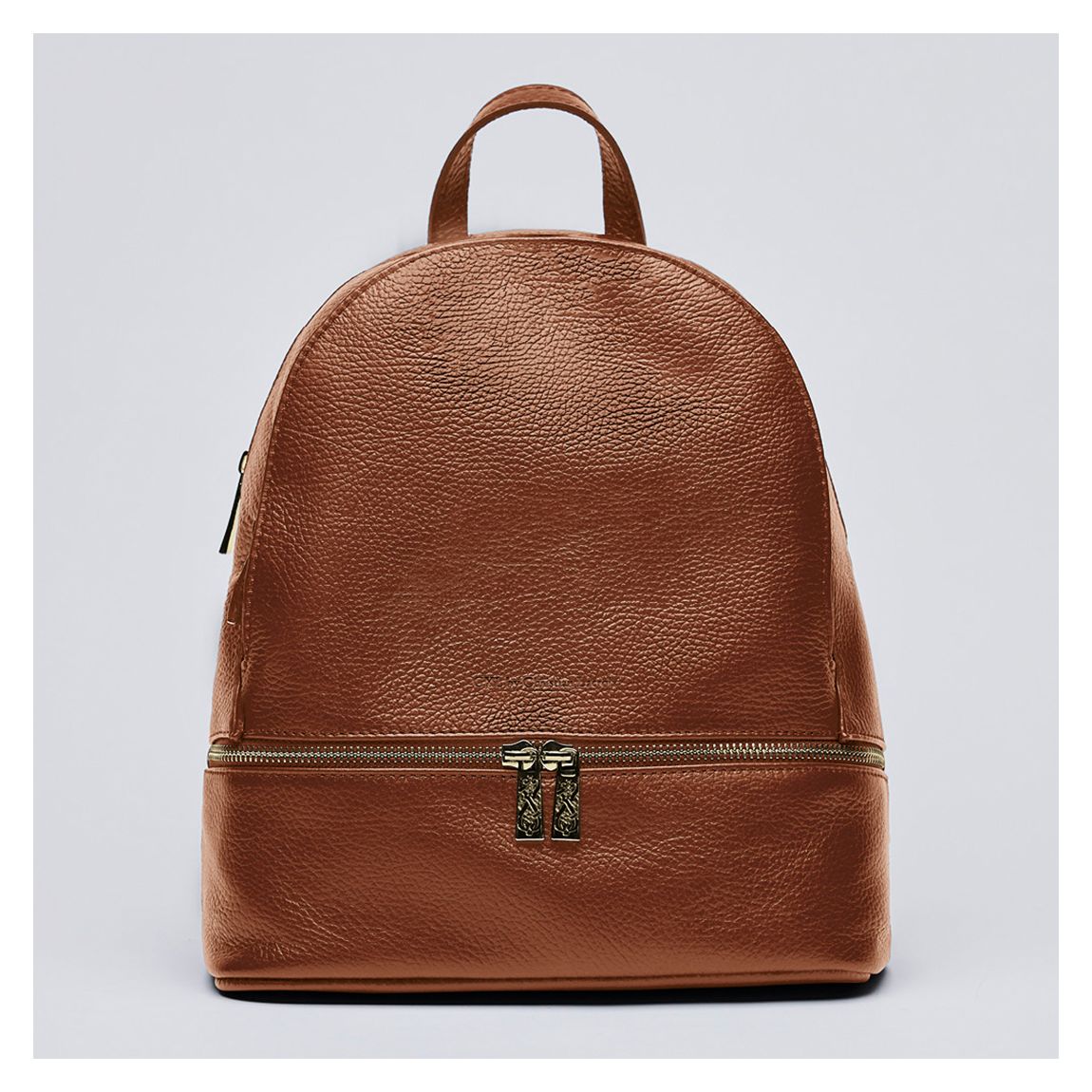 Cognac Leather Backpack Montorgueil main product photo