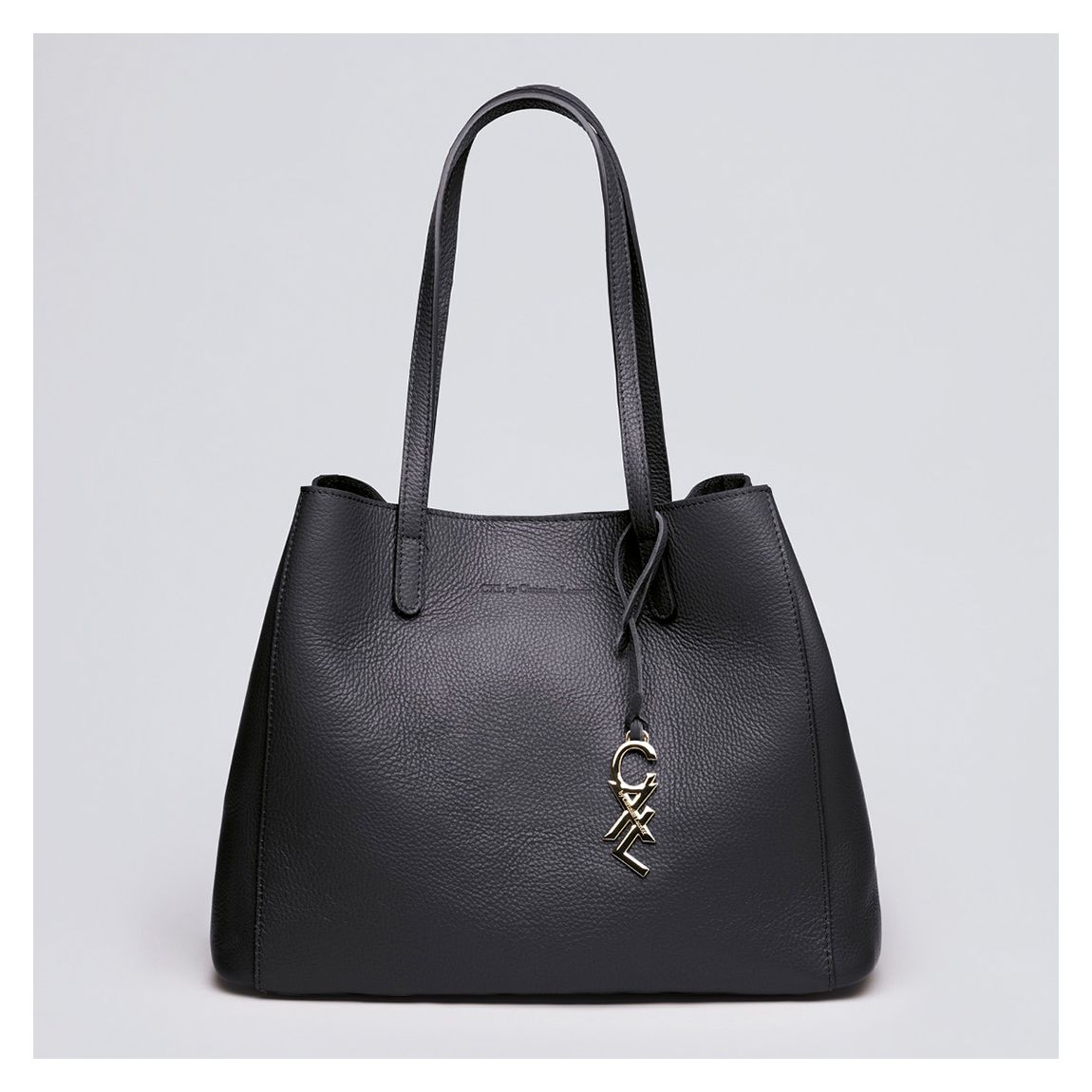 Black Leather Handbag Alesia main product photo