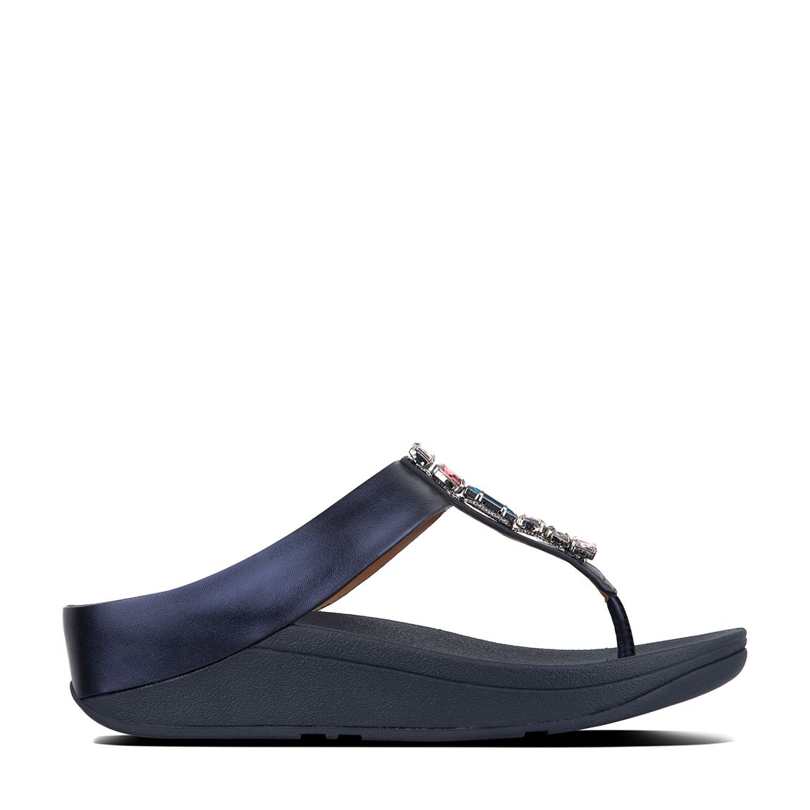 Blue Fino Bejewelled Toe Post Sandals main product photo