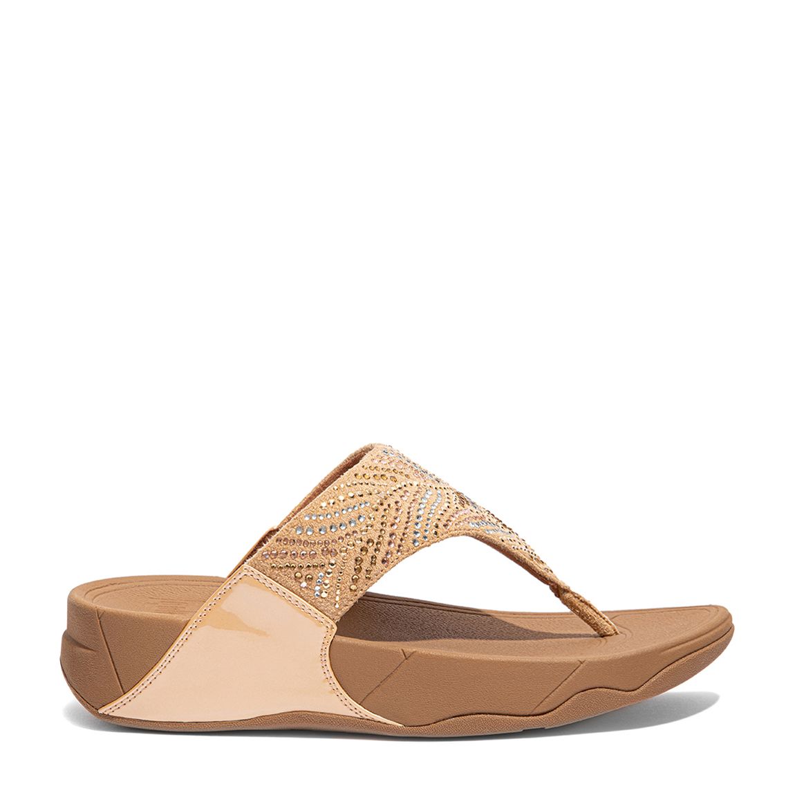 Blush Lulu Crystal Feather Wide Fit Toe Post Sandals main product photo
