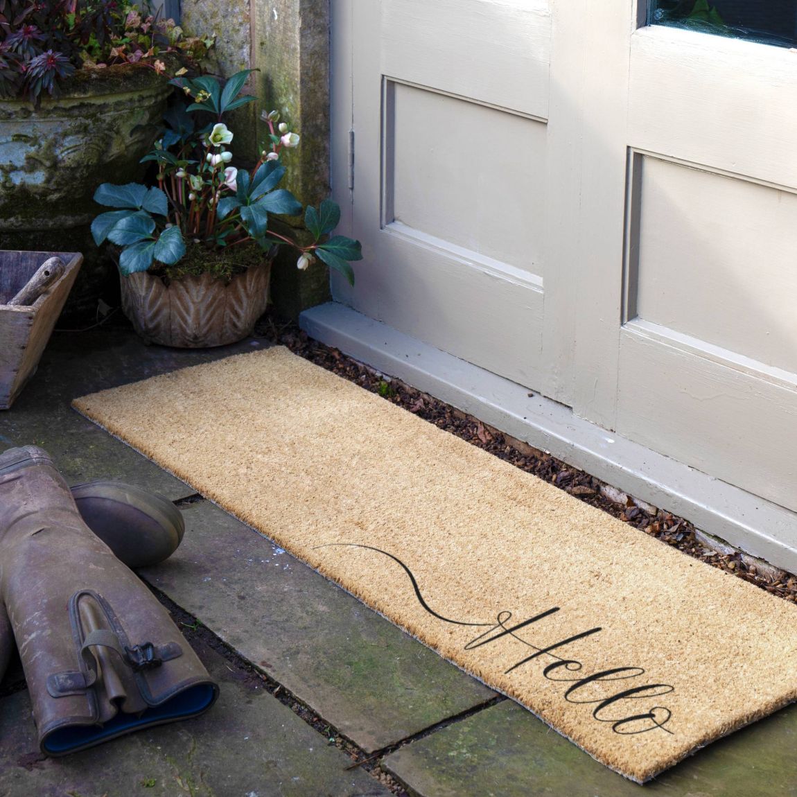 Hello Scribble Patio Doormat 120x40cm main product photo